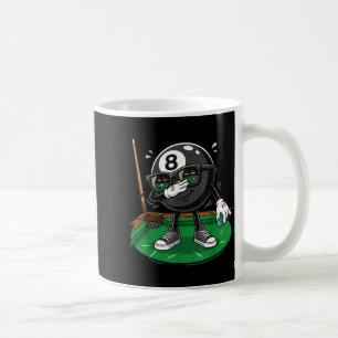 Caneca De Café Equipe de bilhar engraçada de dabbing 8 ball pool 