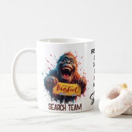 Caneca De Café Equipe de Busca de Foto de Bigfoot Sasquatch Feliz