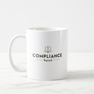 Caneca De Café Equipe de Conformidade – Design Minimalista Equipe