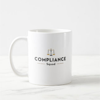 Caneca De Café Equipe de Conformidade – Design Minimalista Equipe