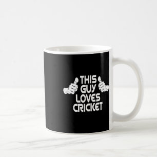 Caneca De Café Equipe de críquete Bowler Tsman Este cara ama críq