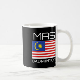 Caneca De Café Equipe de Dminton da Malásia - Atleta Mas Bandeira