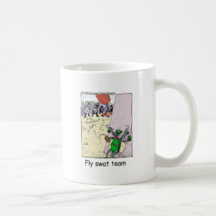 Caneca De Café Equipe de Esmagamento de Moscas Presentes Divertid