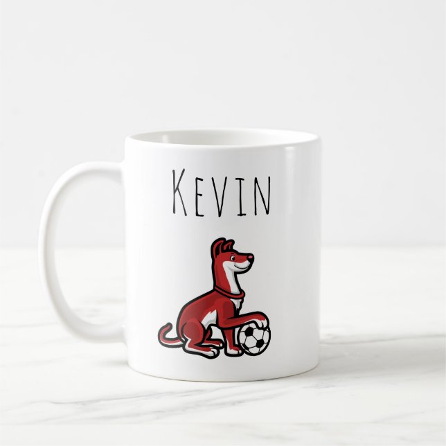 Caneca De Café Equipe de Esporte Personalizada de Cachorros Cacho (Esquerda)
