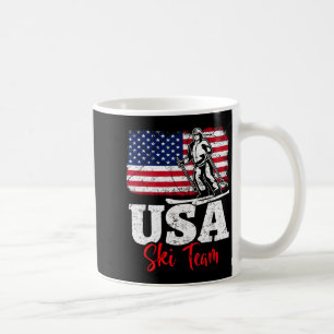 Caneca De Café Equipe de esqui dos EUA américa esquiando esportes