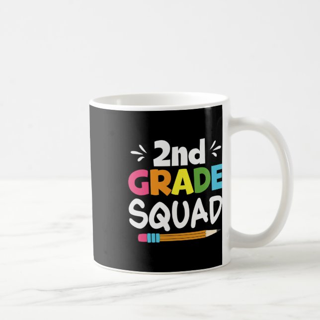Caneca De Café Equipe de Estudantes de segundo Grau Quadrado 2º (Direita)