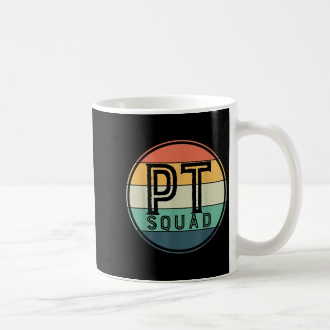 Caneca De Café Equipe de Fisioterapia Retro Pt  (Direita)