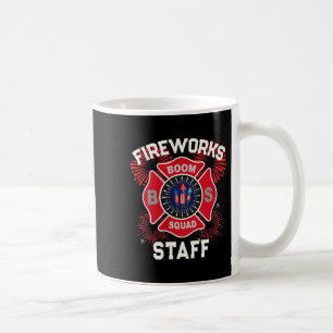 Caneca De Café Equipe de fogos de artifício patriótica fofa técni