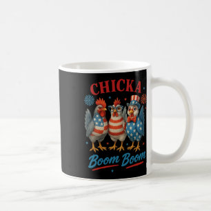 Caneca De Café Equipe de Frango Chicka Boom Boom Patriota 4 de Ju
