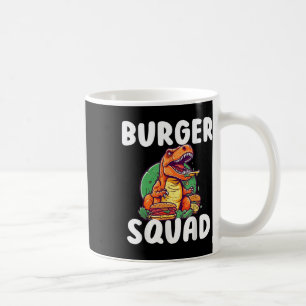 Caneca De Café Equipe de Hambúrguer de Dinossauro T-rex Amantes d