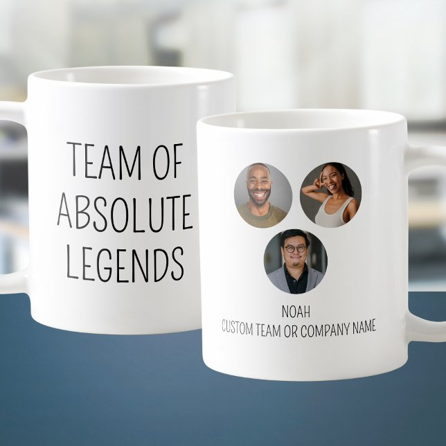Caneca De Café Equipe De Legendas Absolutas 3 Escritório De Colab (Team Of Absolute Legends 3 Photo Coworker Office Coffee Mug
)