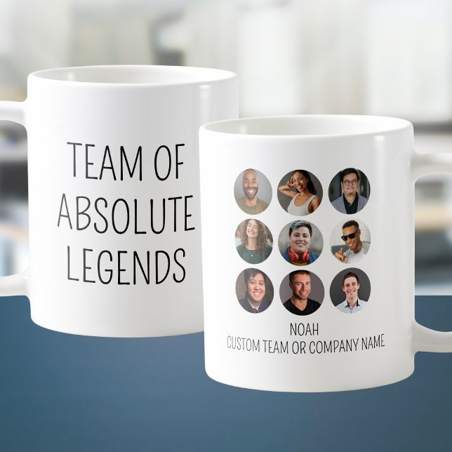 Caneca De Café Equipe De Legendas Absolutas 9 Escritório De Colab (Team Of Absolute Legends 9 Photo Coworker Office Coffee Mug
)