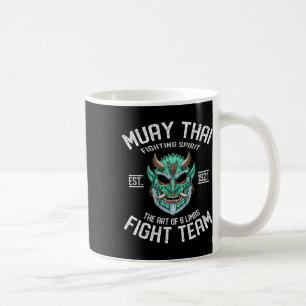Caneca De Café Equipe de Luta do Demônio Oni de Muay Thai - Nak M