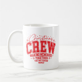Caneca De Café Equipe de Natal Nome da Família Personalizado