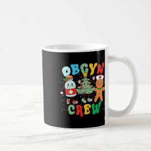 Caneca De Café Equipe de Obstetrícia e Ginecologia Retro Groovy Á