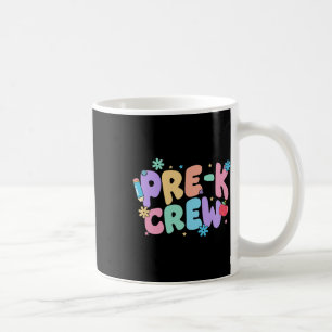 Caneca De Café Equipe de Pré-k Floral Groovy 1º Dia de Professora
