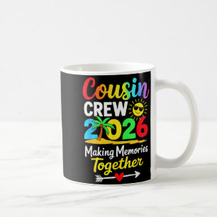 Caneca De Café Equipe de primos 2026 criando memórias familiares