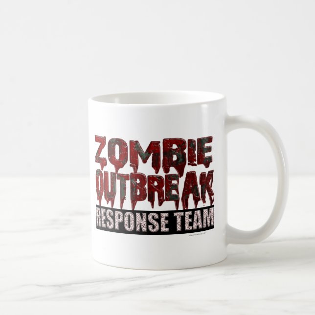 Caneca De Café Equipe de Resposta de Surto Zombie (Direita)