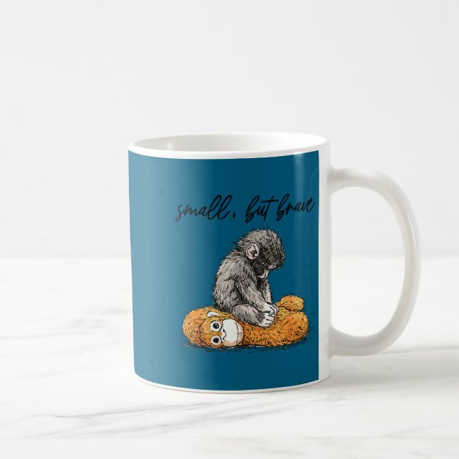 Caneca De Café Equipe de soco, bebê macaco soco meme de macaco  (Direita)
