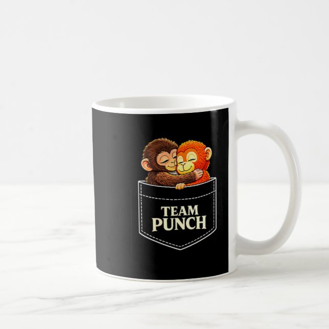 Caneca De Café Equipe de soco de macaco fofo retrô soco no bolso  (Direita)