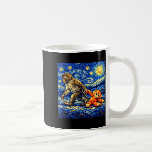 Caneca De Café Equipe de soco de macaco soca bebê macaco  (Direita)