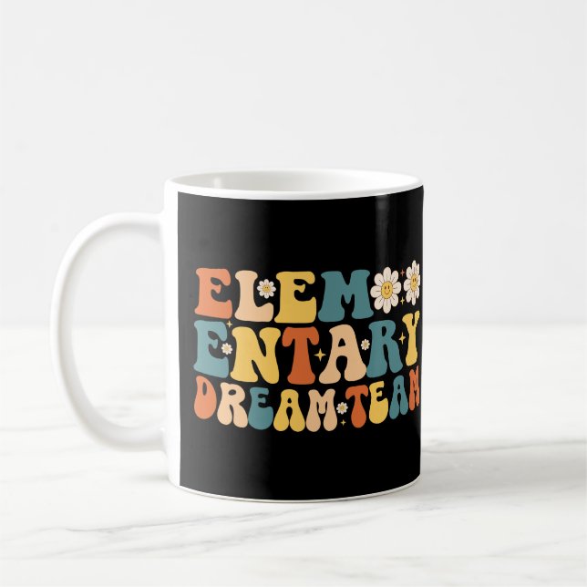 Caneca De Café Equipe De Sonhos Elementar De Volta À Escola (Esquerda)