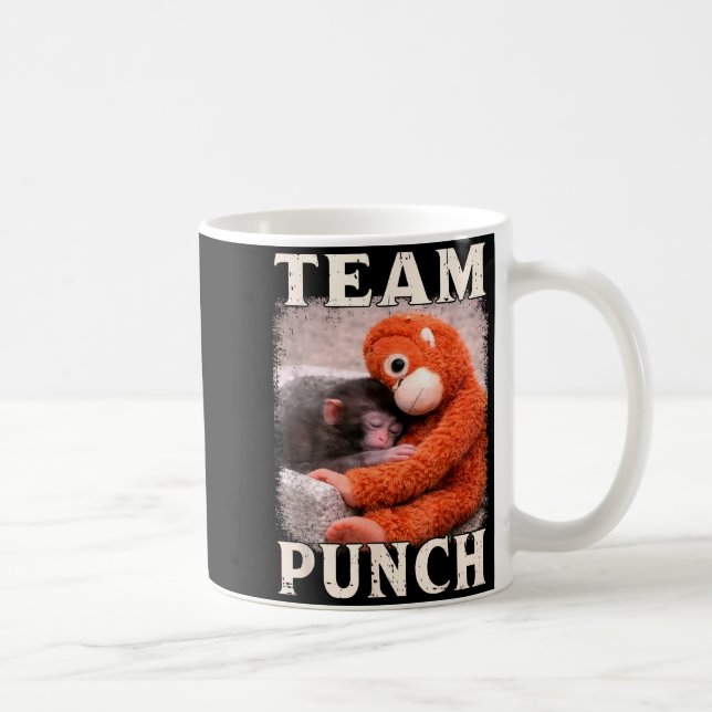 Caneca De Café Equipe de tendência de meme de soco de macaco bebê (Direita)
