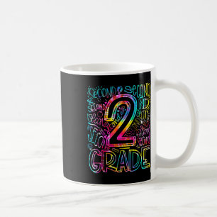 Caneca De Café Equipe de tipografia do 2º ano Tie Dye Chá da segu