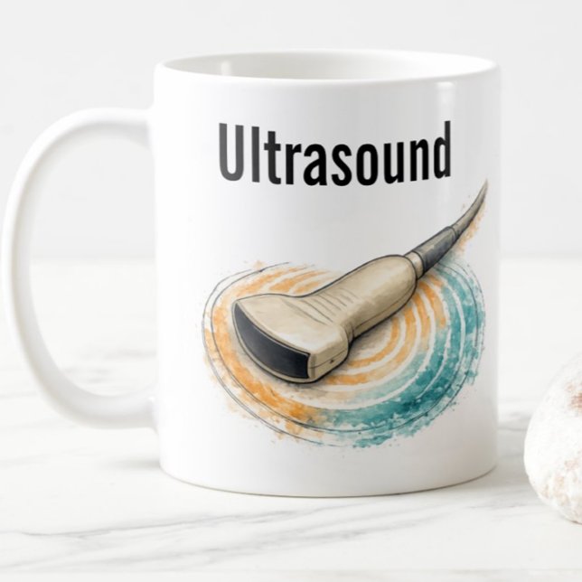 Caneca De Café Equipe de Ultrassom Sonda de Sonografia Presente d (Criador carregado)
