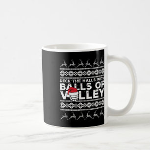 Caneca De Café Equipe De Voleibol Fora De Luzes De Natal Doce