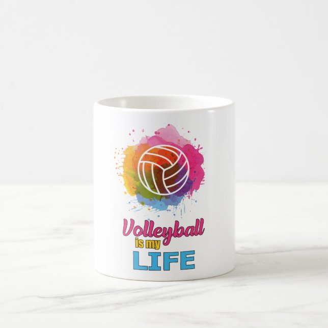 Caneca De Café Equipe de Voleibol Praia Ideia Dotada (Centro)