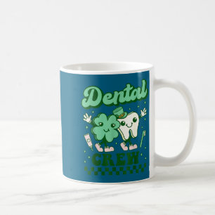 Caneca De Café Equipe dentária divertida dente dentista st patric