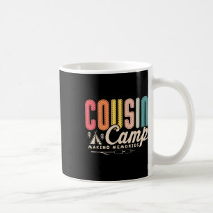 Caneca De Café Equipe do Acampamento de Primos 2024 Criando Memór