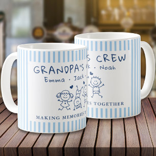 Caneca De Café Equipe do Avô Bonzinho Nomes Personalizados Faixa