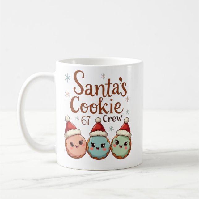 Caneca De Café Equipe do Biscoito do Papai Noel 67 (Esquerda)
