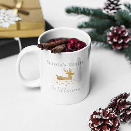 Caneca De Café Equipe do Papai Noel | Natal em Família Combinando