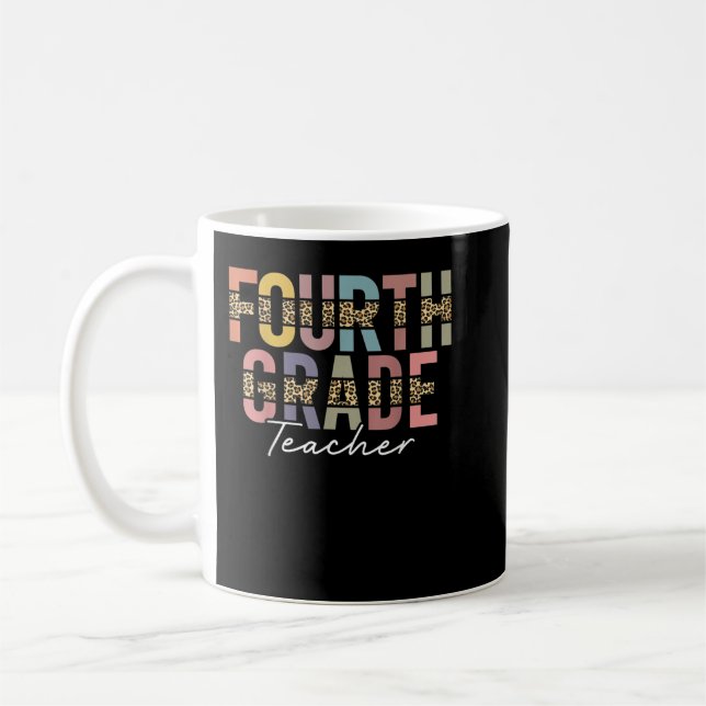 Caneca De Café Equipe do Professor Leopard do 4º ano (Esquerda)