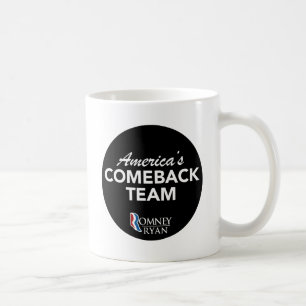 Caneca De Café Equipe do retorno de Romney Ryan América redonda
