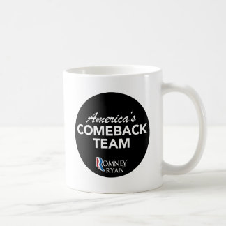 Caneca De Café Equipe do retorno de Romney Ryan América redonda