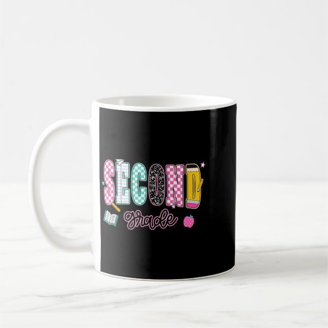 Caneca De Café Equipe do Segundo Ano Professor de Volta às Aulas  (Esquerda)