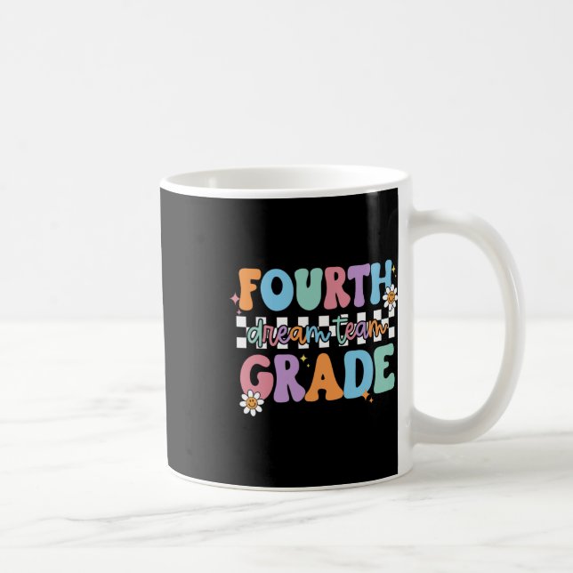 Caneca De Café Equipe dos Sonhos da Quarta Série de Volta às Aula (Direita)