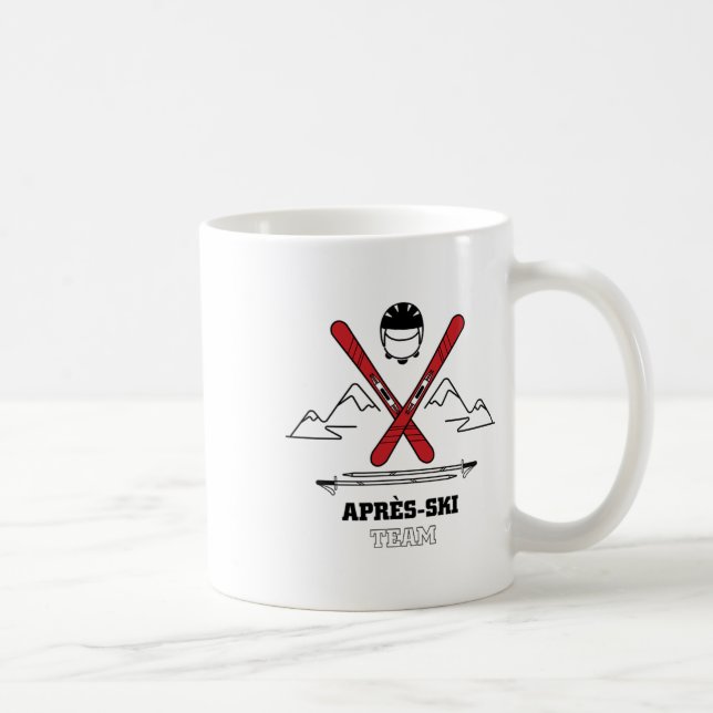 Caneca De Café Equipe Engraçada de Esqui de Apres - Excelente de  (Direita)