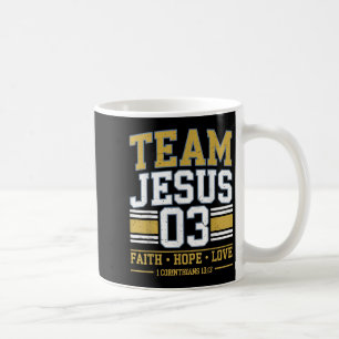 Caneca De Café Equipe Jesus 03 Fé Cristã Homens Adolescente Menin