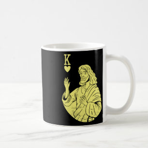 Caneca De Café Equipe Jesus Cristo é rei do coração Chris religio