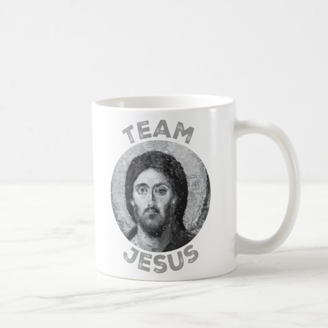 Caneca De Café Equipe Jesus: Ícone Pantocrador Cristo (Direita)