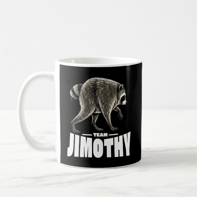 Caneca De Café Equipe Jimothy Guaxinim Viral Engraçado (Esquerda)