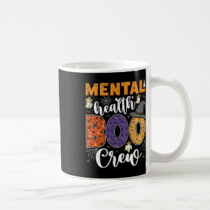 Caneca De Café Equipe Mental Boo Crew Halloween Combinando Cute