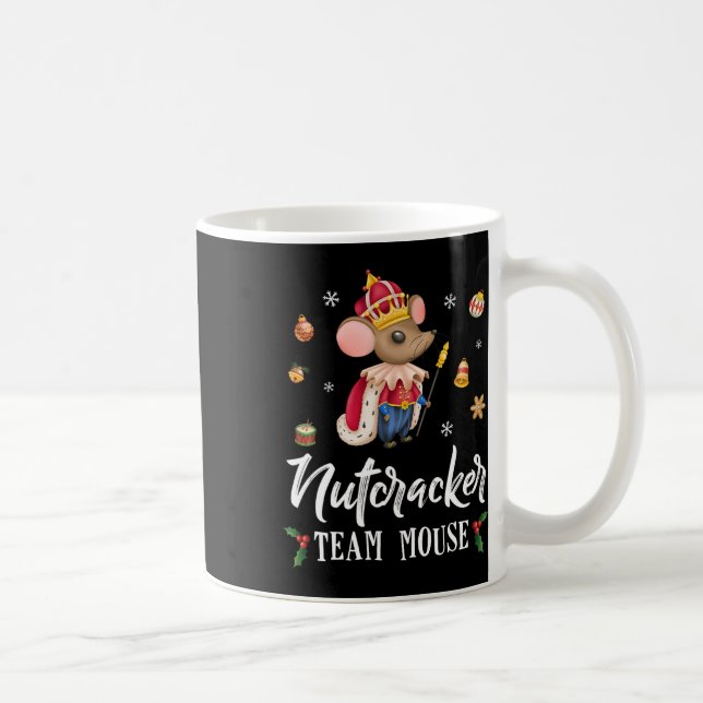 Caneca De Café Equipe Mouse Nutcracker Dança de Natal Diversão So (Direita)