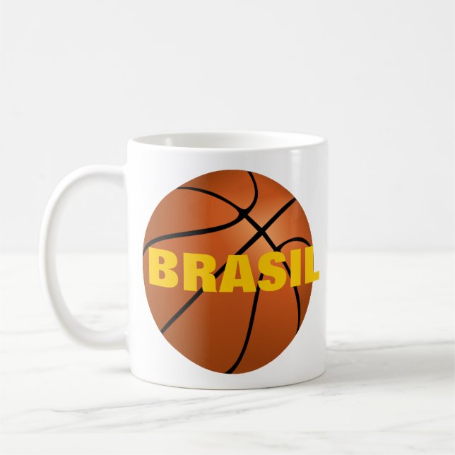 Caneca De Café Equipe Nacional de Basquete Brasil "de esquerda" (Esquerda)