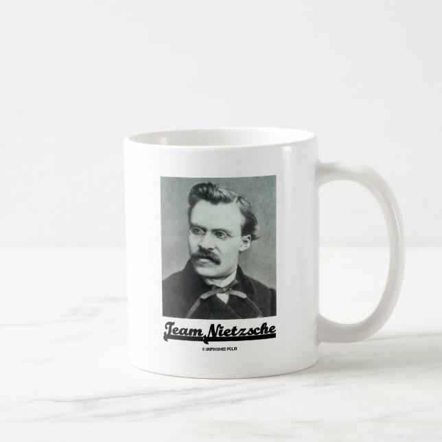 Caneca De Café Equipe Nietzsche Fredrich Nietzsche Portrait (Direita)